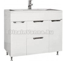 Тумба с раковиной Домино Грация 100, раковина Мадера Milen