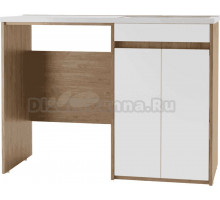 Тумба с раковиной Домино Domino R, 120, дуб вотан, белая, под стиральную машину