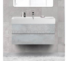 Тумба с раковиной Cezares Molveno 46 100 beton, с раковиной Cezares CZR-MIL-100-LVB