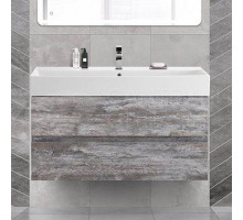 Тумба с раковиной Cezares Molveno 46 100 legno grigio, с раковиной Cezares CZR-MIL-100-LVB