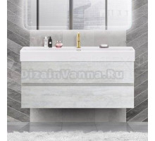 Тумба с раковиной Cezares Molveno 46 120 legno bianco, с раковиной Cezares CZR-MIL-120-LVB