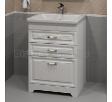 Тумба с раковиной Stella Polar Кармела 60 ольха белая