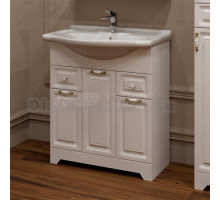 Тумба с раковиной Stella Polar Кармела 75 ольха белая