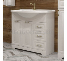 Тумба с раковиной Stella Polar Кармела 90 ольха белая