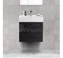 Тумба с раковиной Cezares Molveno 46 60 nero, с раковиной Cezares CZR-MIL-60-LVB