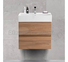 Тумба с раковиной Cezares Molveno 46 60 noce chiaro, с раковиной Cezares CZR-MIL-60-LVB