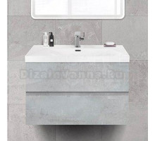 Тумба с раковиной Cezares Molveno 46 80 beton, с раковиной Cezares CZR-MIL-80-LVB