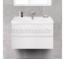 Тумба с раковиной Cezares Molveno 46 80 bianco ghiaccio, с раковиной Cezares CZR-MIL-80-LVB