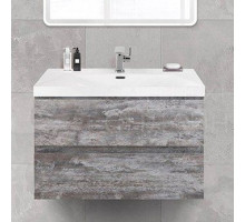 Тумба с раковиной Cezares Molveno 46 80 legno grigio, с раковиной Cezares CZR-MIL-80-LVB