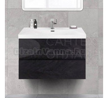 Тумба с раковиной Cezares Molveno 46 80 nero, с раковиной Cezares CZR-MIL-80-LVB