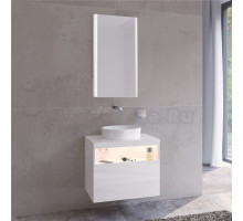 Мебель для ванной Keuco Stageline 32853 65 см, с подсветкой, розеткой и точкой зарядки USB и USB-C, белая