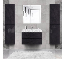Мебель для ванной Cezares Molveno 46 80 nero, с раковиной Cezares CZR-MIL-80-LVB