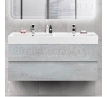 Тумба с раковиной Cezares Molveno 46 120 beton, с раковиной Cezares CZR-MIL-120-2-LVB