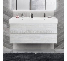 Тумба с раковиной Cezares Molveno 46 120 legno bianco, с раковиной Cezares CZR-MIL-120-2-LVB