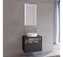 Мебель для ванной Keuco Stageline 32854 65 см, с подсветкой, розеткой и точкой зарядки USB и USB-C, вулканит