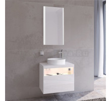 Мебель для ванной Keuco Stageline 32855 65 см, с подсветкой, розеткой и точкой зарядки USB и USB-C, белая