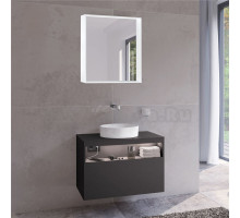 Мебель для ванной Keuco Stageline 32863 80 см, с подсветкой, розеткой и точкой зарядки USB и USB-C, вулканит