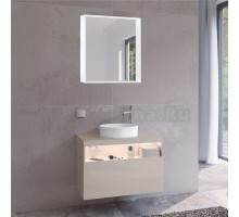 Мебель для ванной Keuco Stageline 32865 80 см, с подсветкой, розеткой и точкой зарядки USB и USB-C, кашемир