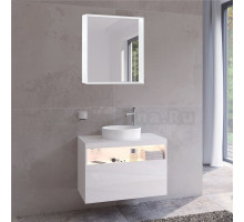 Мебель для ванной Keuco Stageline 32865 80 см, с подсветкой, розеткой и точкой зарядки USB и USB-C, белая