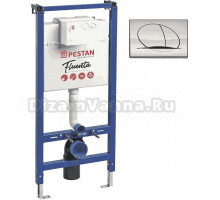 Система инсталляции для унитазов Pestan Fluenta 40006356 + Кнопка смыва Pestan Fluenta Play 40006358 хром глянец
