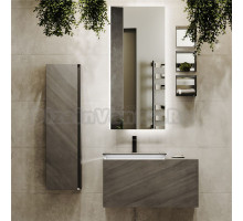 Мебель для ванной Jorno Incline 90, с подсветкой, подвесная, бетон