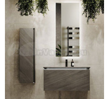 Мебель для ванной Jorno Incline 100, с подсветкой, подвесная, бетон