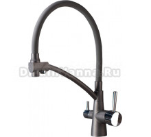Смеситель для кухни Potato P4077 P4077-19 графитно-черный