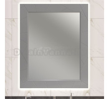 Зеркало Opadiris Луиджи 80 с подсветкой и функцией антизапотевания, серое матовое