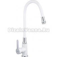 Смеситель для кухни Frap H41 F4041 с гибким изливом, белый