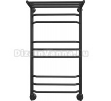 Полотенцесушитель водяной EWRIKA Сафо БР3 100х50, черный, с полкой, с монтажным набором