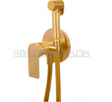 Гигиенический душ Remer Infinity I65WBG золотой брашированный, со смесителем, С ВНУТРЕННЕЙ ЧАСТЬЮ