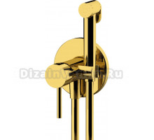 Гигиенический душ Remer X Style X65W со смесителем, С ВНУТРЕННЕЙ ЧАСТЬЮ, золото глянцевое