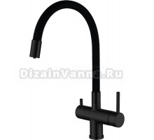 Смеситель для кухни Gappo G4398-36 с гибким изливом, черный