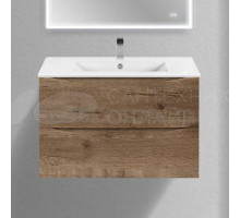 Тумба с раковиной Vincea Mia Slim 80, 2 ящика, дуб винтаж