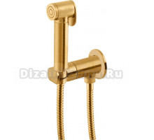 Гигиенический душ Remer X Style N64W со смесителем, С ВНУТРЕННЕЙ ЧАСТЬЮ, золото брашированное