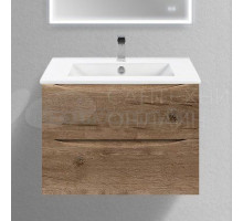 Тумба с раковиной Vincea Mia Slim 70, 2 ящика, дуб винтаж