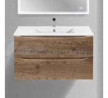Тумба с раковиной Vincea Mia Slim 90, 2 ящика, дуб винтаж