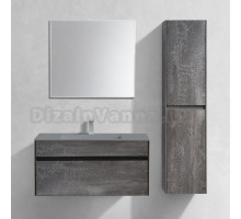 Мебель для ванной Vincea Chiara 100, камень, с серой раковиной