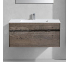 Тумба с раковиной Vincea Chiara 100, темный дуб, с белой раковиной