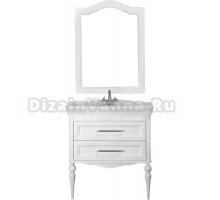 Мебель для ванной ValenHouse Эстетика 80, белая, подвесная, ручки хром, раковина Модерн
