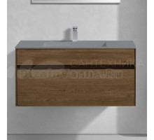 Тумба с раковиной Vincea Chiara 100, дуб табак, с серой раковиной
