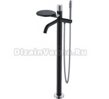 Напольный смеситель для ванны с душем Boheme Stick 129-BCR.2 black touch chrome