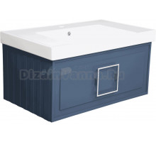 Тумба с раковиной La Fenice Cubo 80 синяя