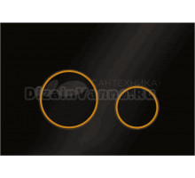 Кнопка смыва Veconi Round Design VFRD004BLG черная