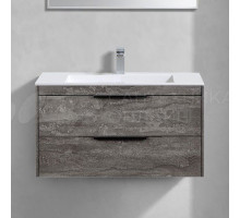 Тумба с раковиной Vincea Chiara 2D 80, 2 ящика, камень, с белой раковиной
