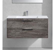 Тумба с раковиной Vincea Chiara 2D 100, 2 ящика, камень, с белой раковиной