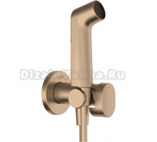 Гигиенический душ Hansgrohe Bidette S 1jet 29232140 со смесителем, шлифованная бронза