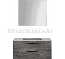 Мебель для ванной Vincea Chiara 2D 100, 2 ящика, камень, с серой раковиной