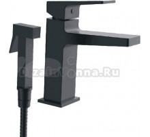 Смеситель FAOP A09-6 A1009-16 с гигиеническим душем, черный матовый