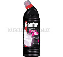 Универсальное моющее средство Sanfor WC Gel Special Black Ультра сила 1 л